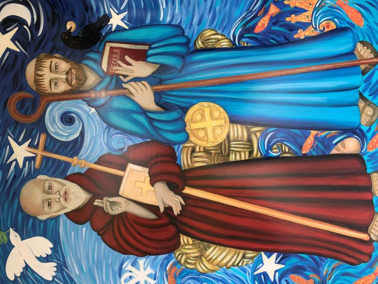 St Columba’s and St Benedict welcomes visitors to the school office area